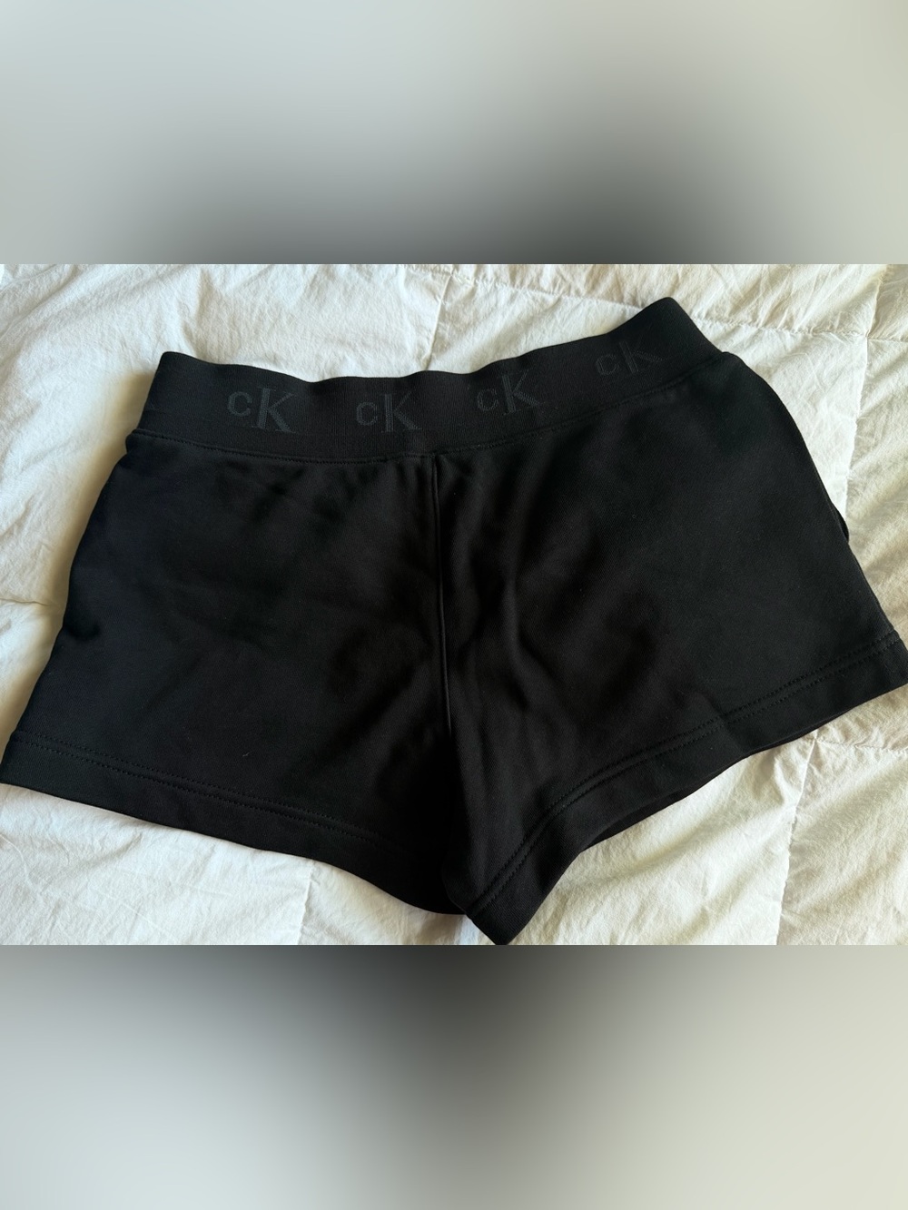 Calvin Klein Kids Black Branded Waistband Shorts